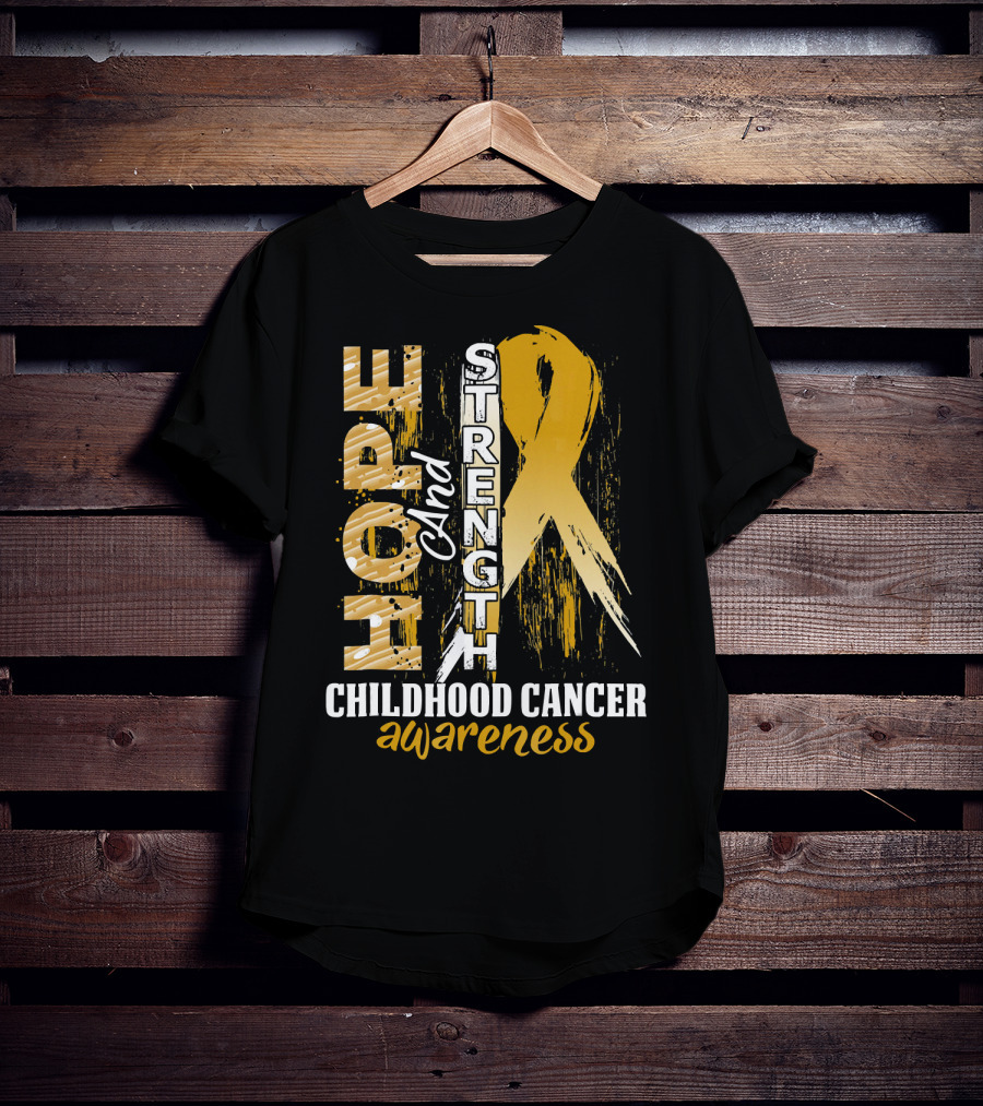Hope And Strength Childhood Cancer Awareness T-Shirt