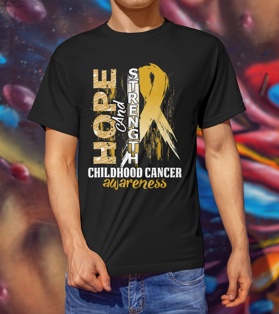 Hope And Strength Childhood Cancer Awareness T-Shirt
