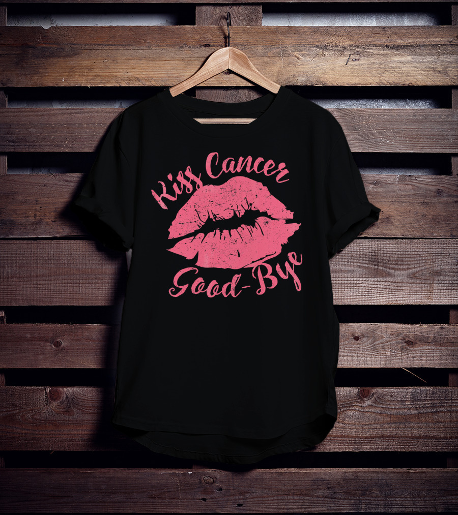 Kiss Cancer Goodbye Good-Bye Breast Cancer Awareness T-Shirt