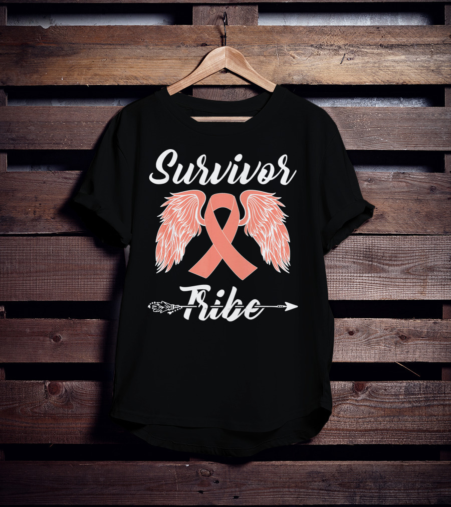 Survivor Tribe Ribbon Wings Arrow T-Shirt