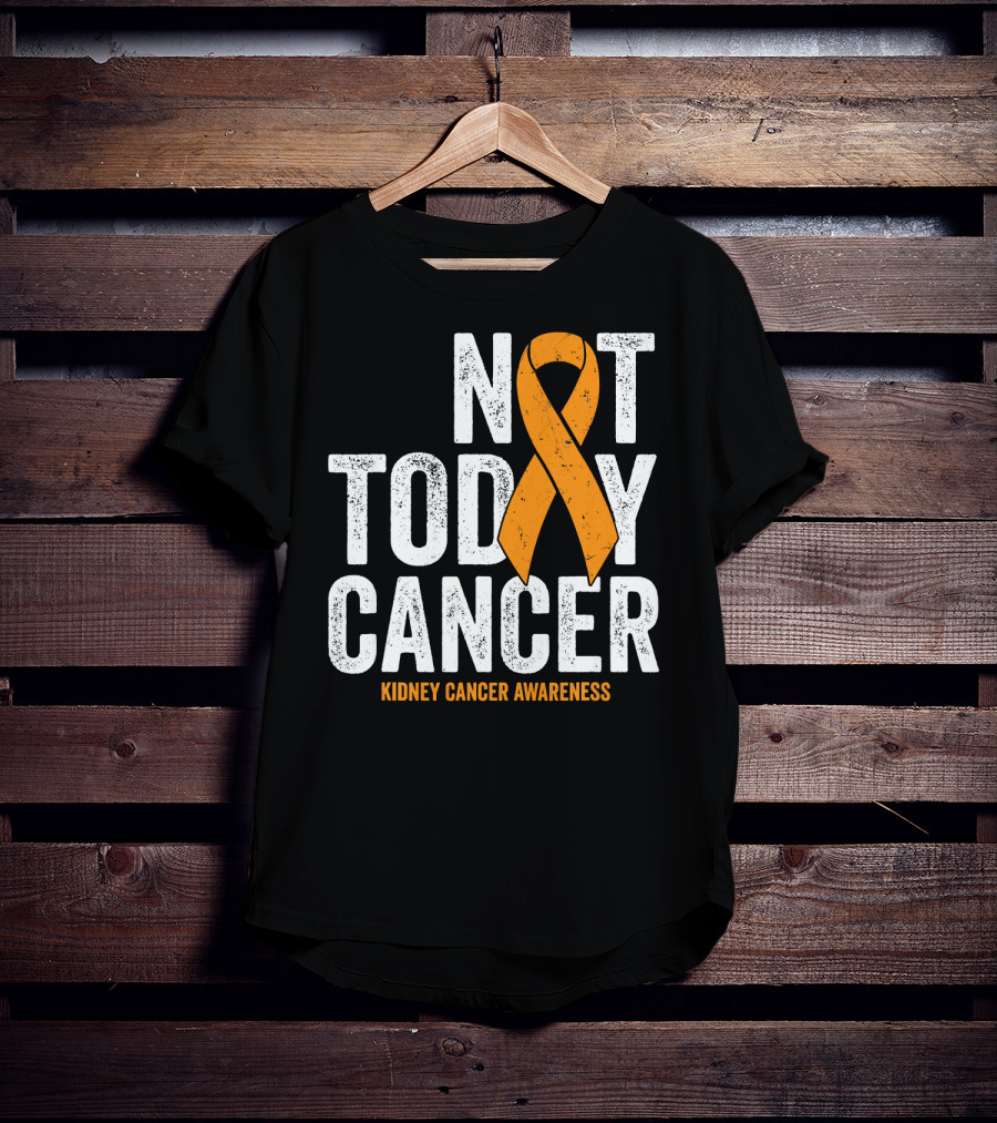 Not Today Cancer Kidney Cancer Awareness Orange T-Shirt