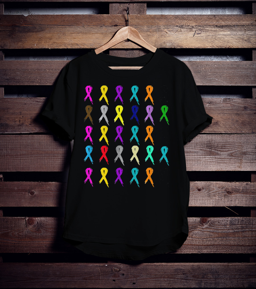Women In October Wear More Ribbon Breast Cancer Awareness Multicolor Support T-Shirt