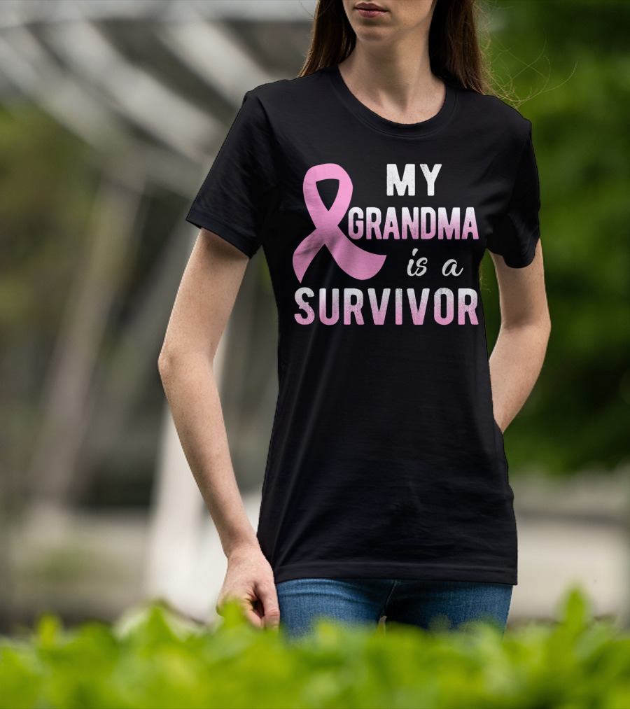 My Grandma Is A Survivor Pink T-Shirt