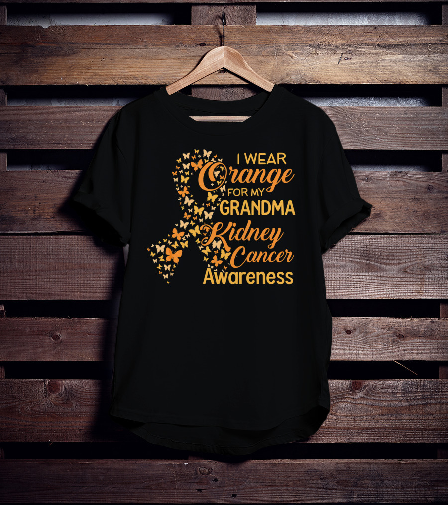 I Wear Orange For My Grandma Kidney Cancer Awareness T-Shirt