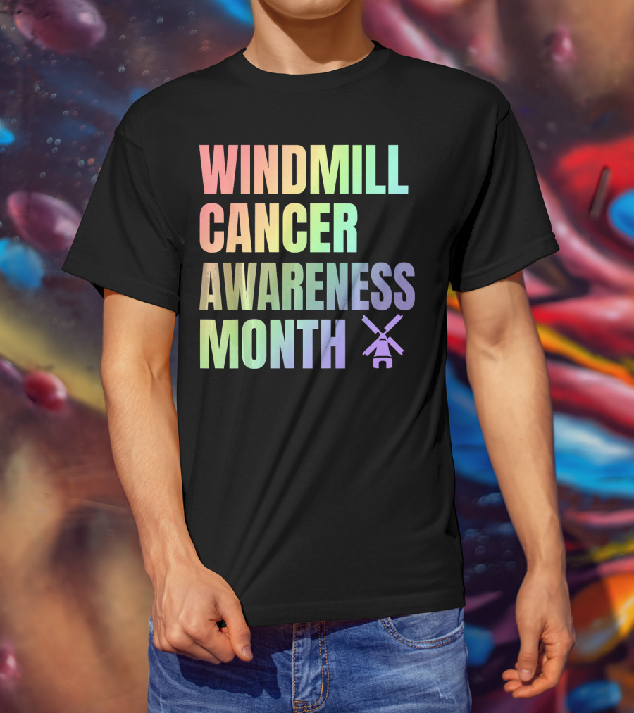Windmill Cancer Awareness Month T-Shirt