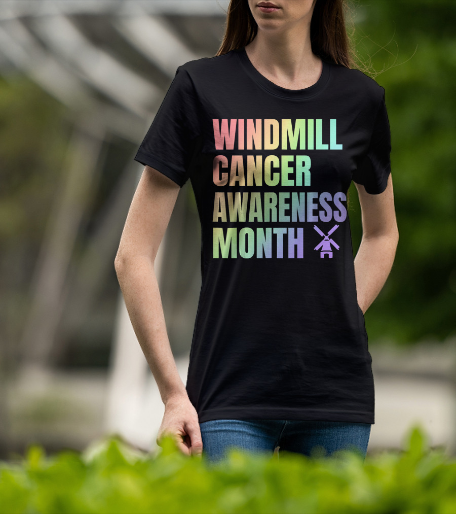 Windmill Cancer Awareness Month T-Shirt