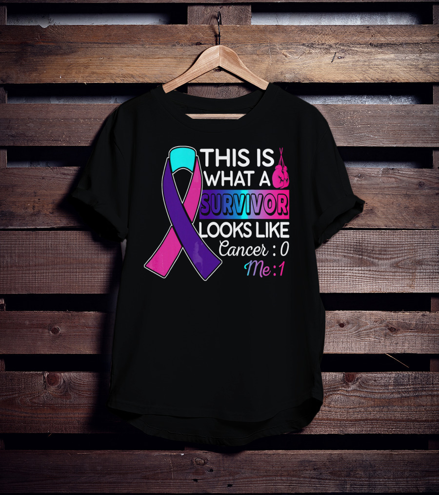 This Is What A Survivor Looks Like Cancer: 0 Me: 1 T-Shirt