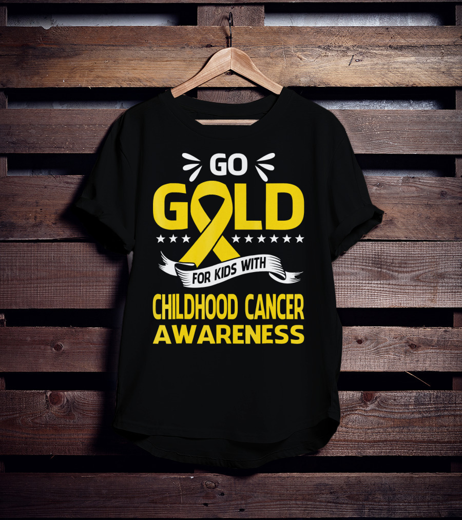 Go Gold For Kids With Childhood Cancer Awareness T-Shirt