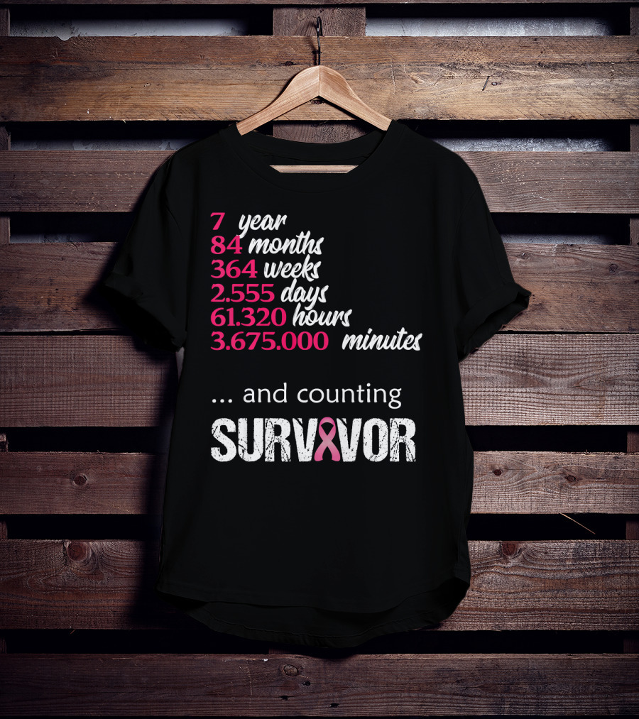 7 Year Survivor Breast Cancer And Counting T-Shirt