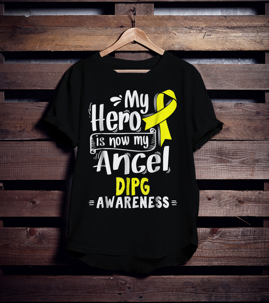 My Hero Is Now My Angel DIPG Awareness T-Shirt
