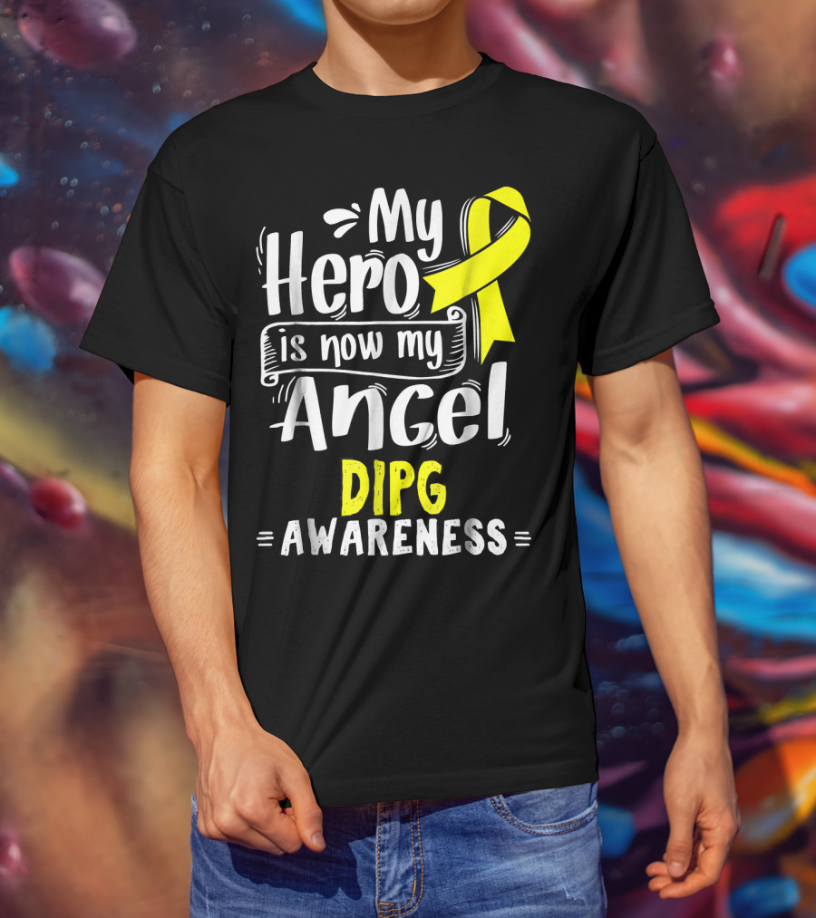 My Hero Is Now My Angel DIPG Awareness T-Shirt