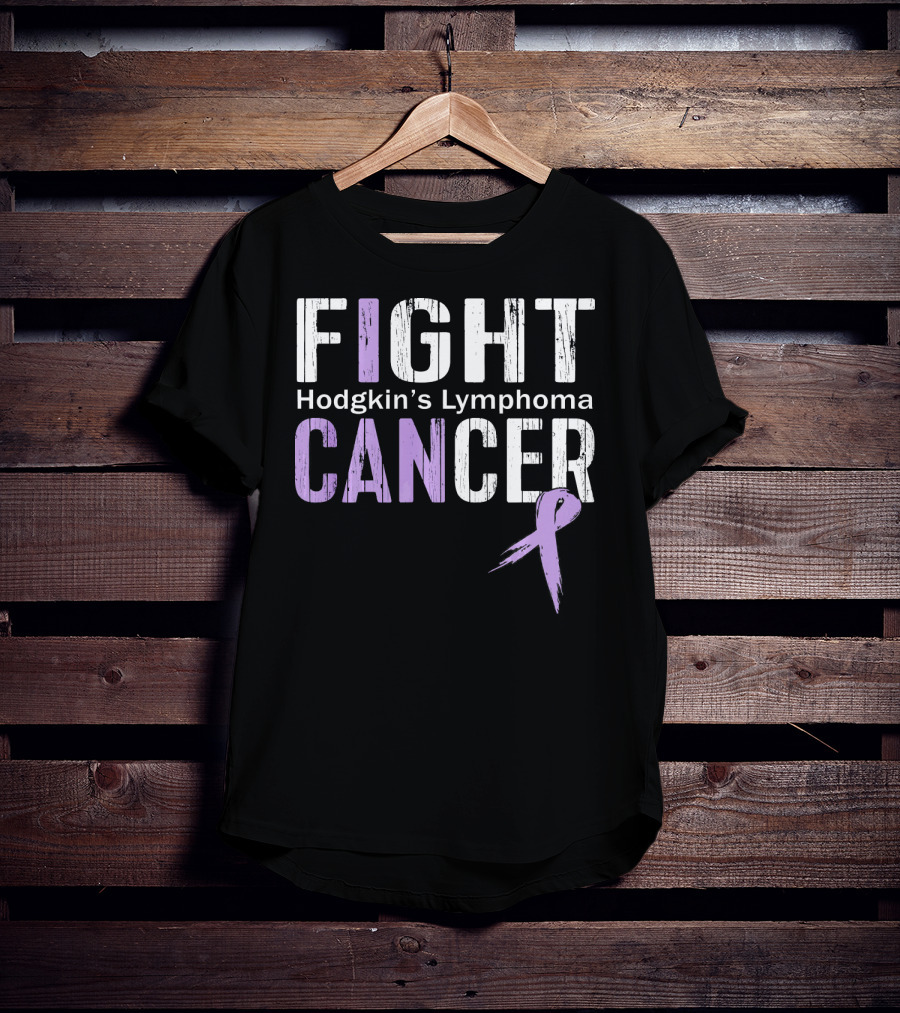 Fight Cancer Hodgkin's Lymphoma Awareness Purple T-Shirt