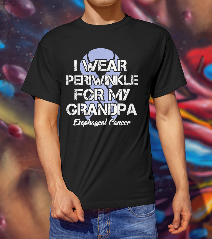 I Wear Periwinkle For My Grandpa Esophageal Cancer T-Shirt