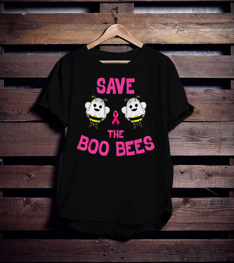 Save The Boo Bees Breast Cancer Awareness Pink Ribbon Bees T-Shirt