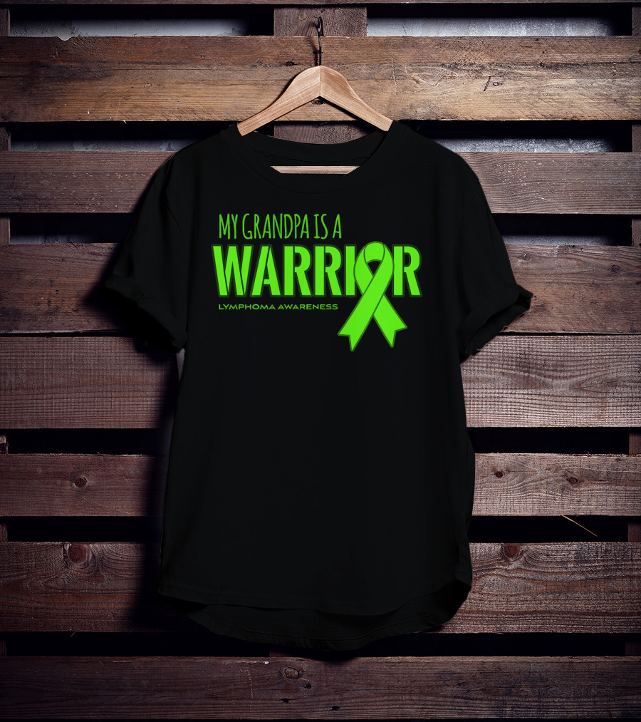 My Grandpa Is A Warrior Lymphoma Awareness T-Shirt