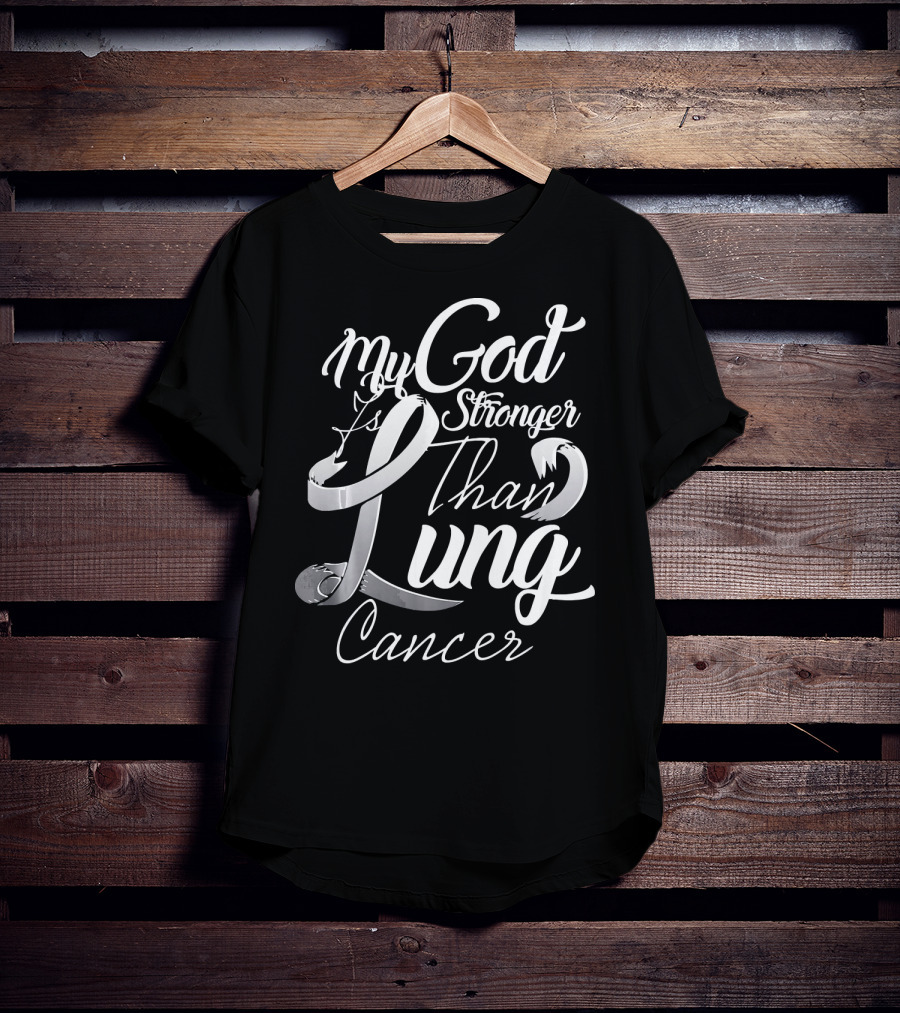 My God Is Stronger Than Lung Cancer Vintage T-Shirt