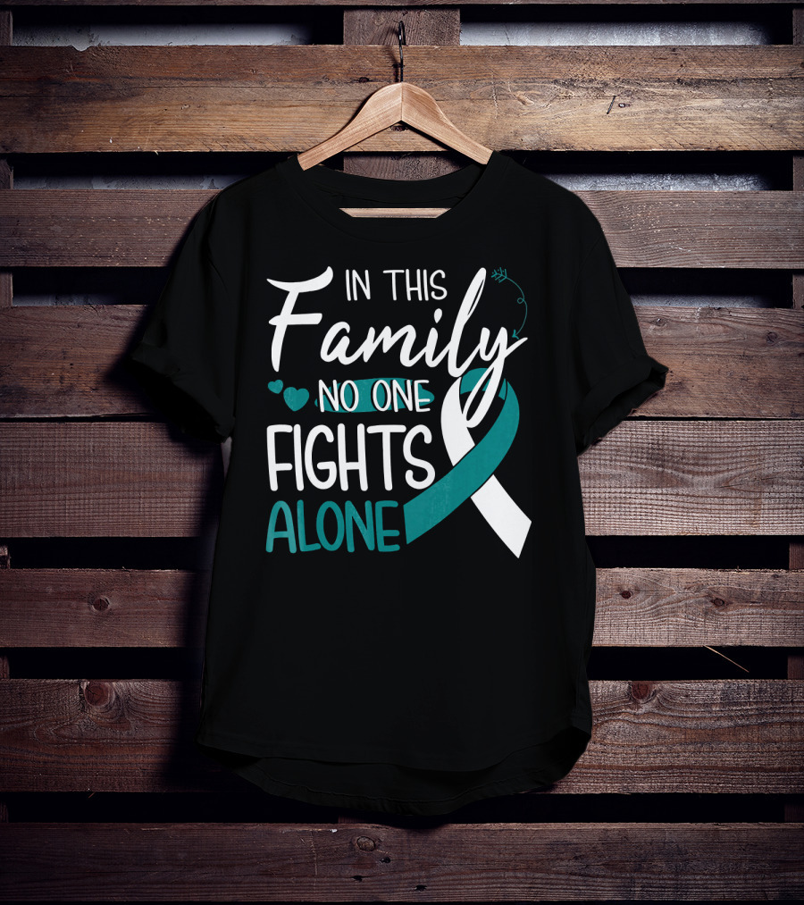 In This Family No One Fights Alone Awareness T-Shirt