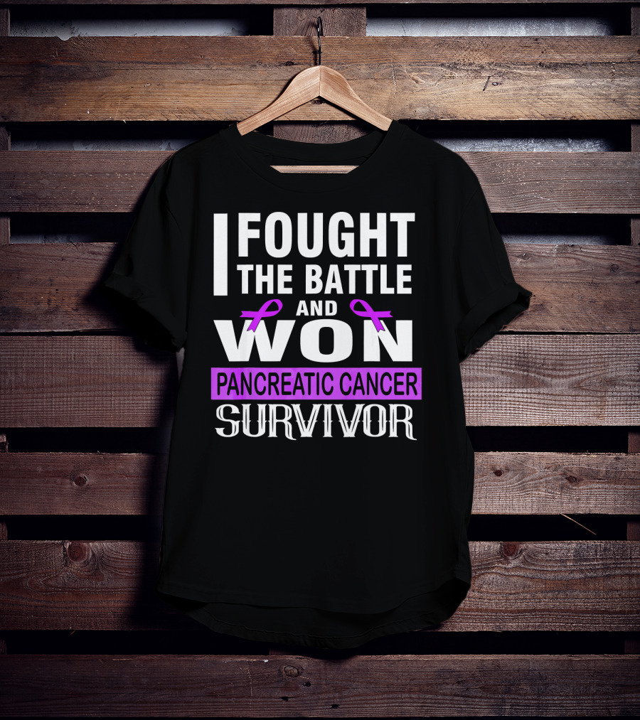 I Fought The Battle And Won Pancreatic Cancer Survivor T-Shirt