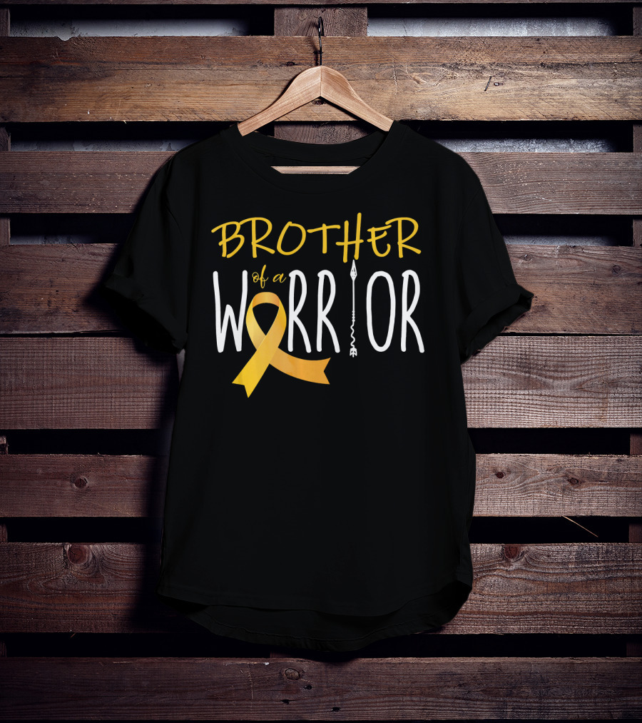 Brother Of A Warrior Childhood Cancer Awareness T-Shirt