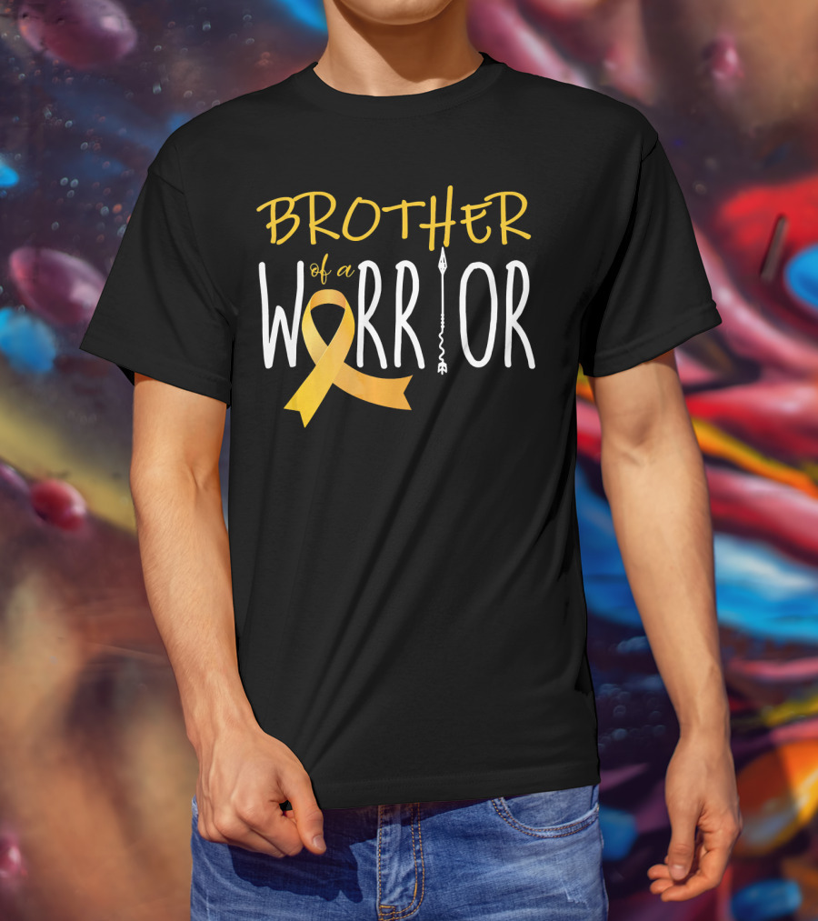 Brother Of A Warrior Childhood Cancer Awareness T-Shirt