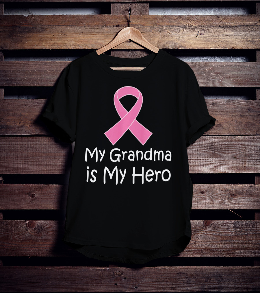 My Grandma Is My Hero Breast Cancer Awareness T-Shirt