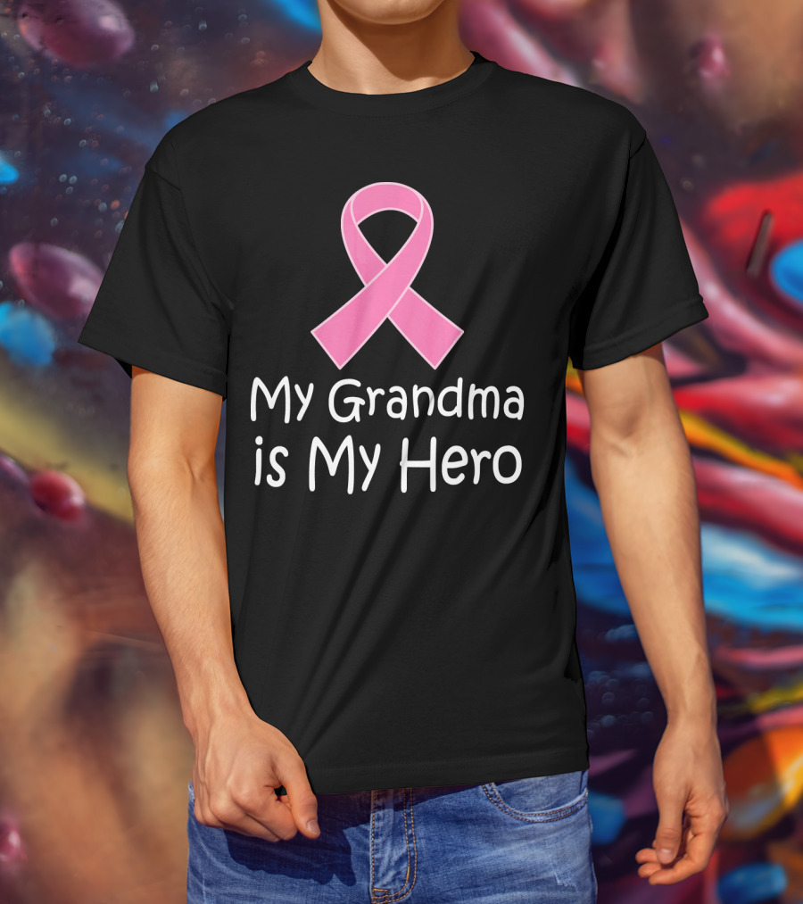 My Grandma Is My Hero Breast Cancer Awareness T-Shirt