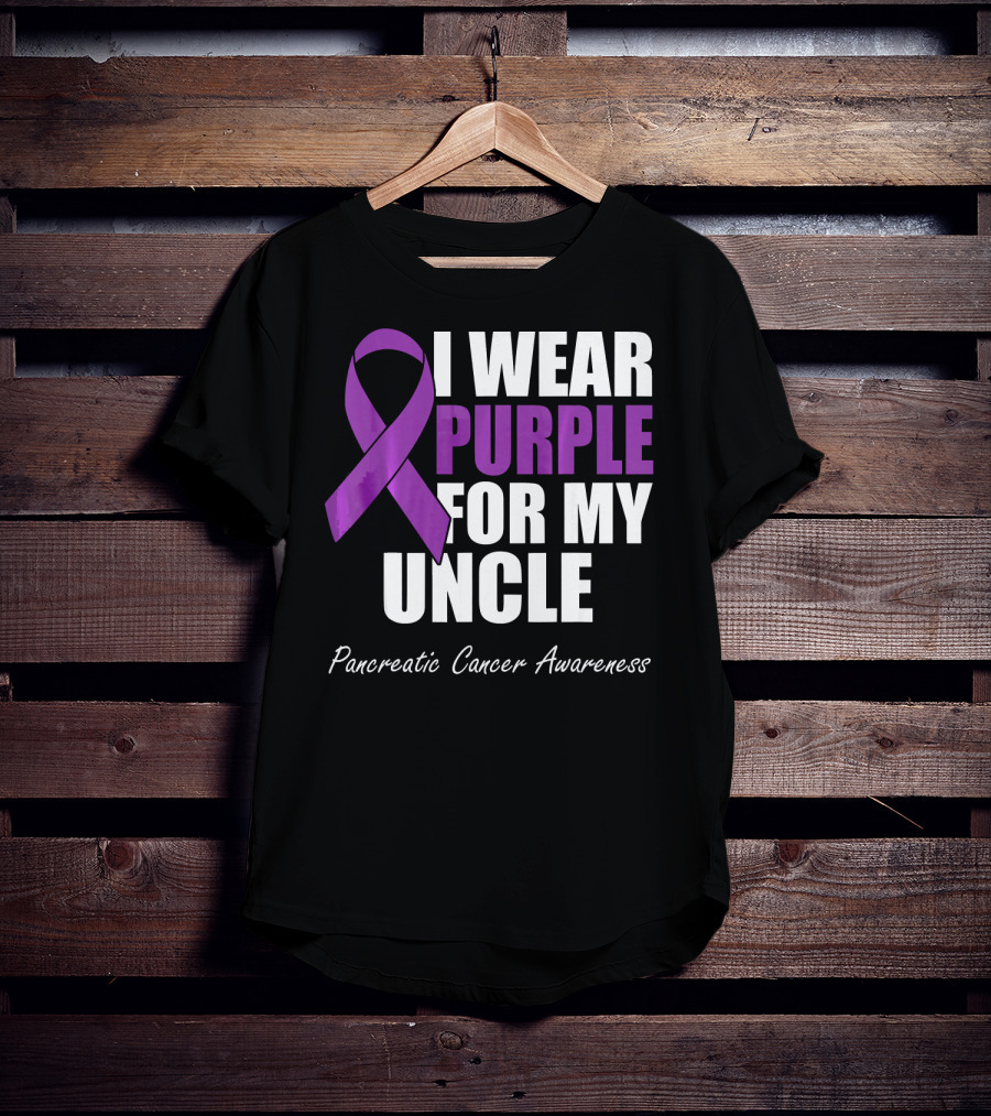 I Wear Purple For My Uncle Pancreatic Cancer Awareness T-Shirt