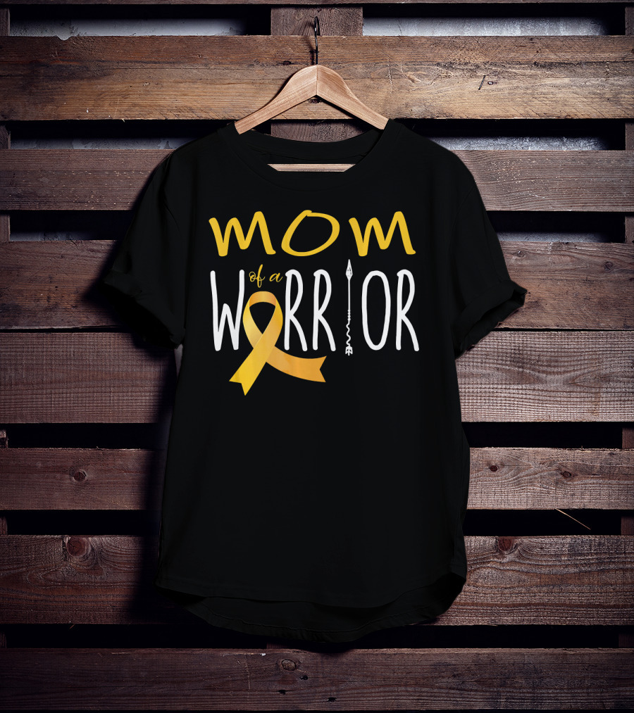 Childhood Cancer Awareness Mom Of A Warrior T-Shirt
