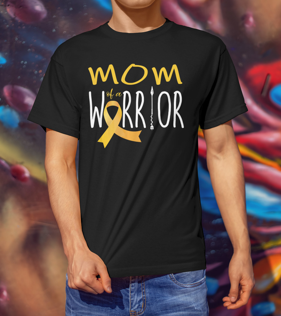 Childhood Cancer Awareness Mom Of A Warrior T-Shirt
