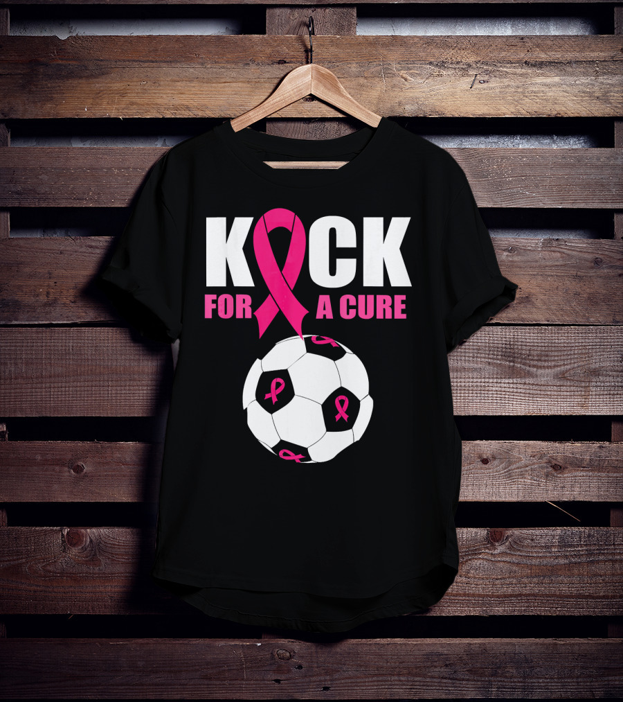 Kick For A Cure Soccer Ball Pink T-Shirt