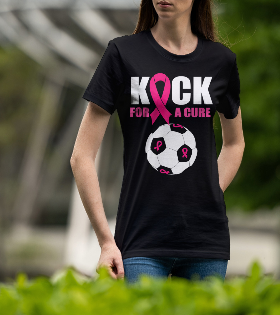 Kick For A Cure Soccer Ball Pink T-Shirt