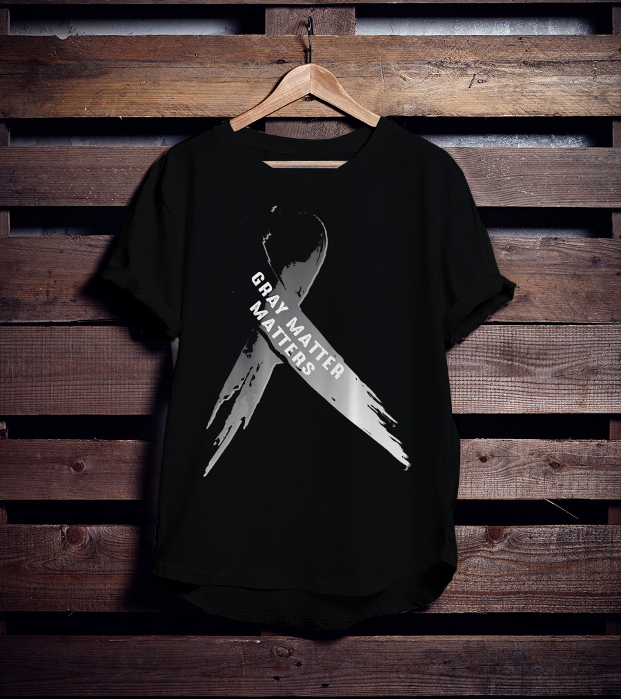 Gray Matter Matters National Brain Tumor Cancer Awareness T-Shirt