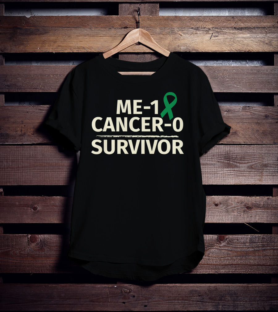 Liver Cancer Survivor Me 1 Cancer 0 Green T-Shirt