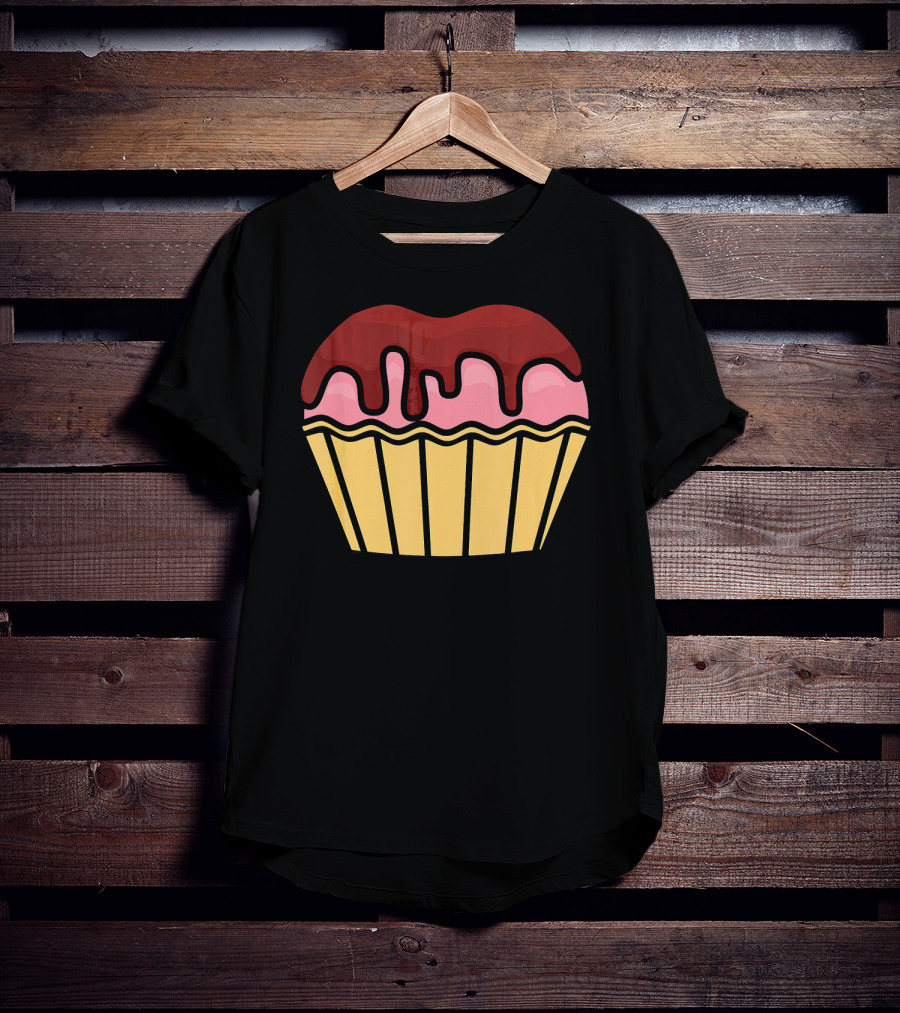 Cool Chocolate Dripping Halloween Cupcake T-Shirt