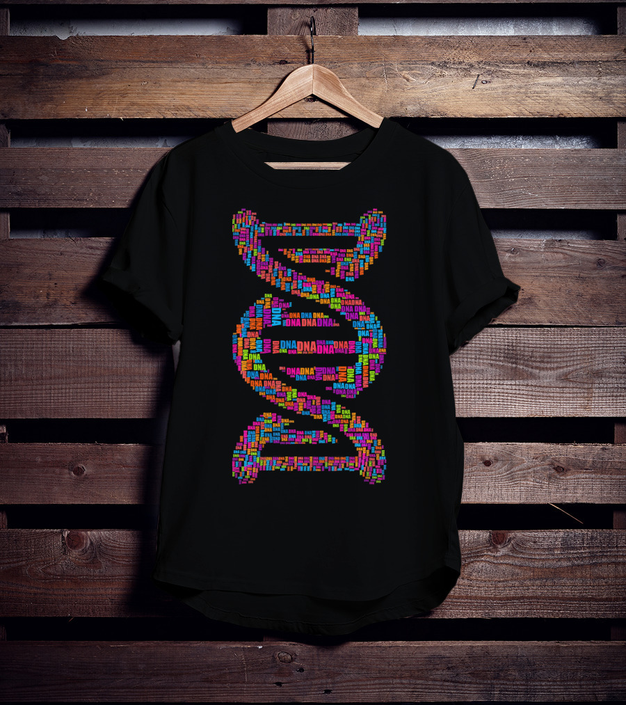 Biology DNA Molecule DNA Word Cloud Spiral T-Shirt