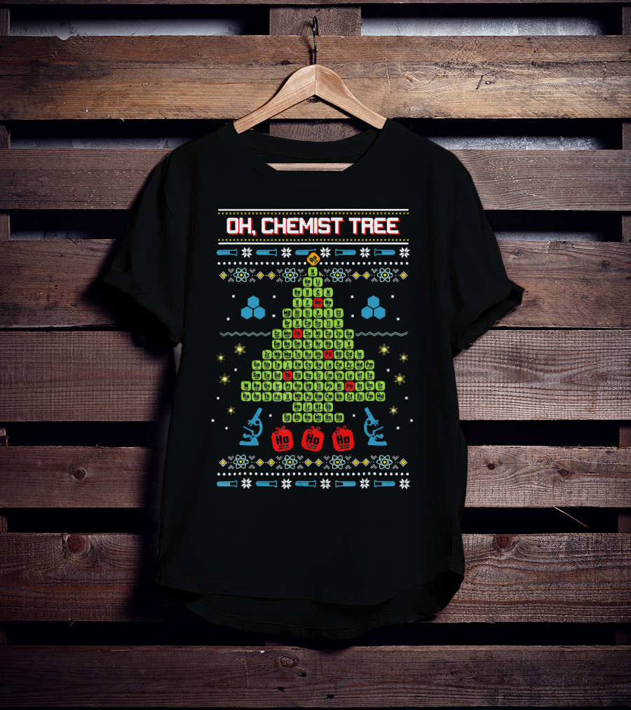 Oh Chemist Tree Periodic Table Christmas T-Shirt