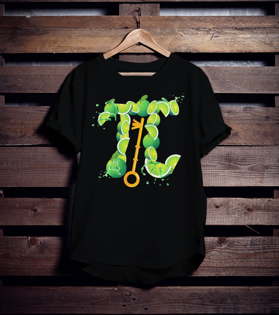 Key Lime Pi Day Pun Science Marc Key Lime Slices And Math T-Shirt