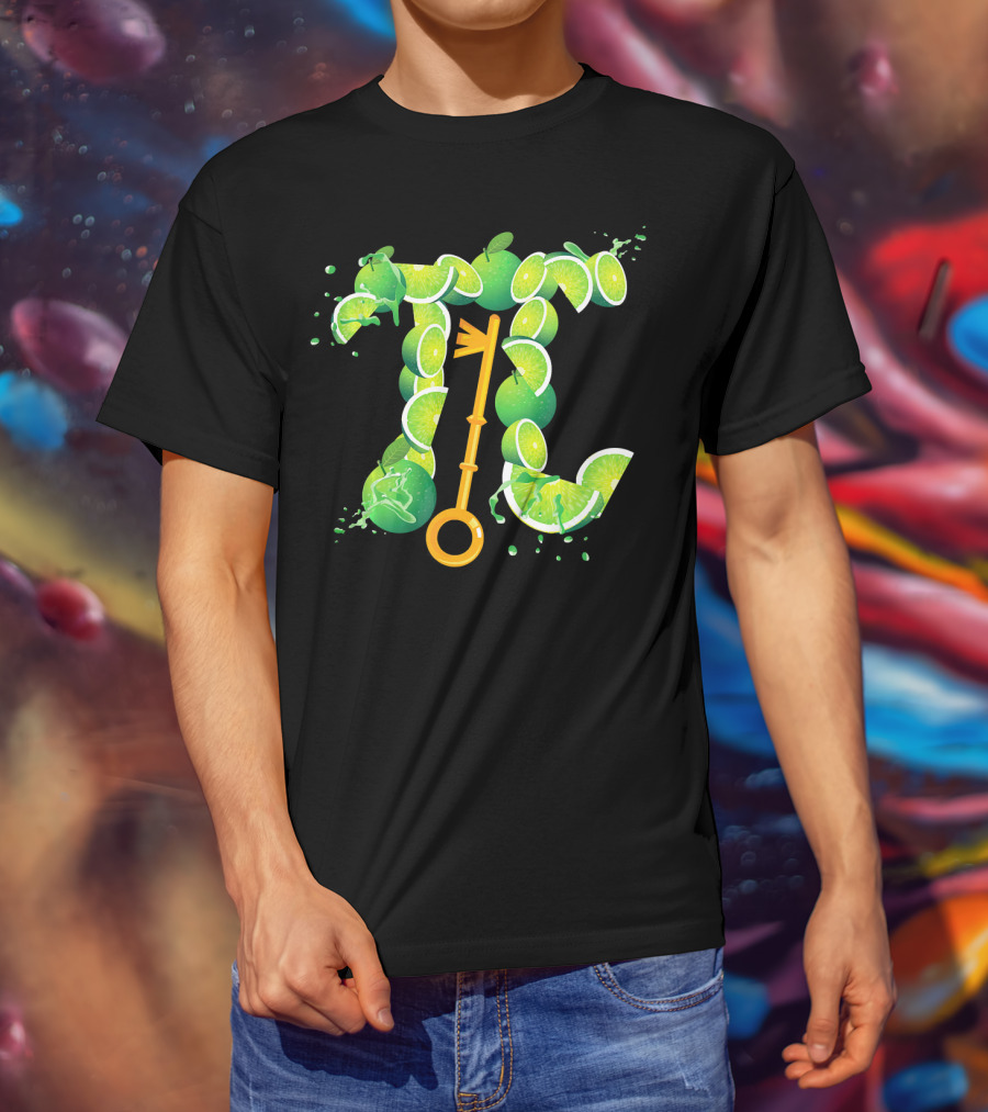 Key Lime Pi Day Pun Science Marc Key Lime Slices And Math T-Shirt