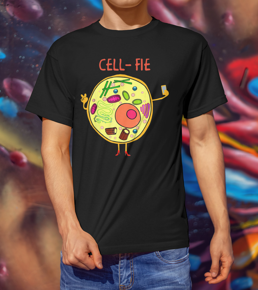 CELL-FIE Funny Science Biology Humor T-Shirt