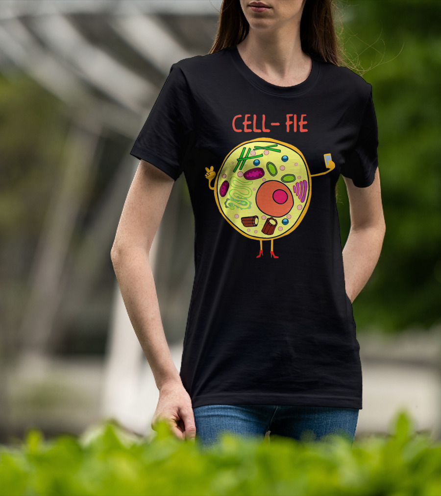 CELL-FIE Funny Science Biology Humor T-Shirt