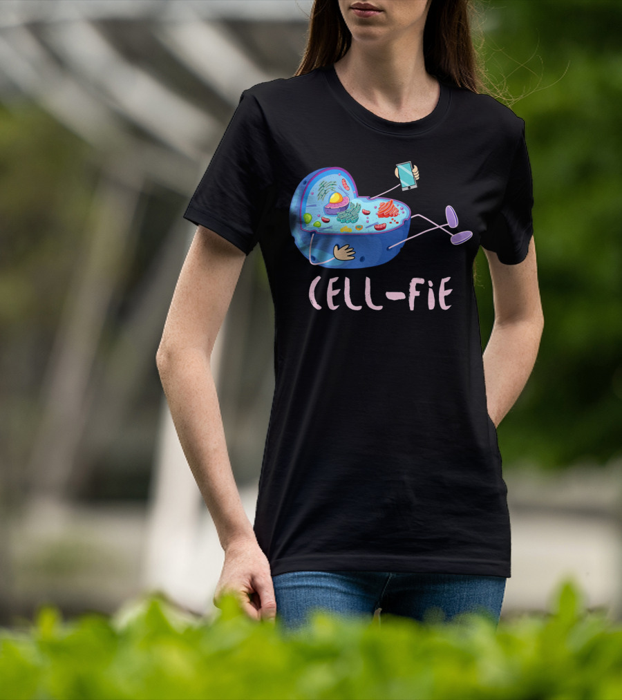 Cell Fie Funny Science Biology Teacher Cell Phone Concept T-Shirt