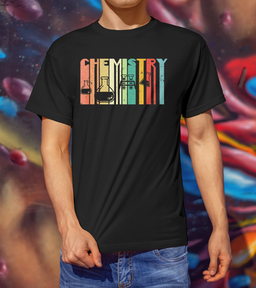Chemistry Funny Science Student Vintage Laboratory Glassware T-Shirt