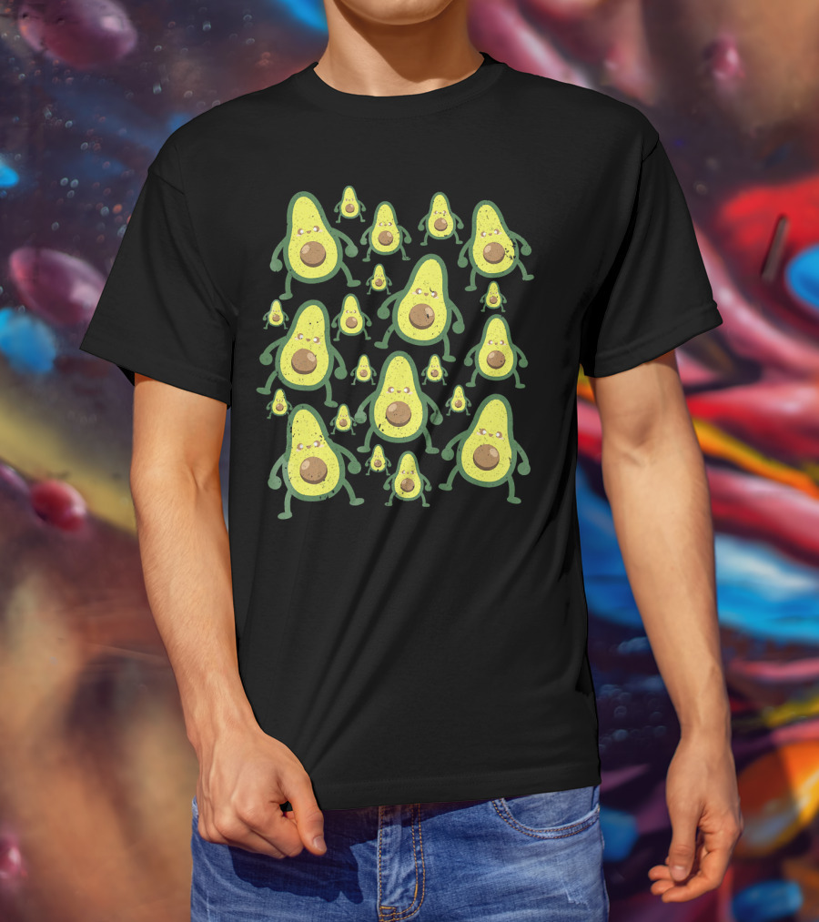 Holy Guac Avocados Funny Cartoon Characters T-Shirt