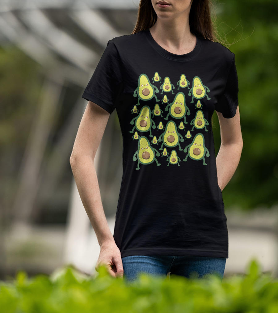 Holy Guac Avocados Funny Cartoon Characters T-Shirt