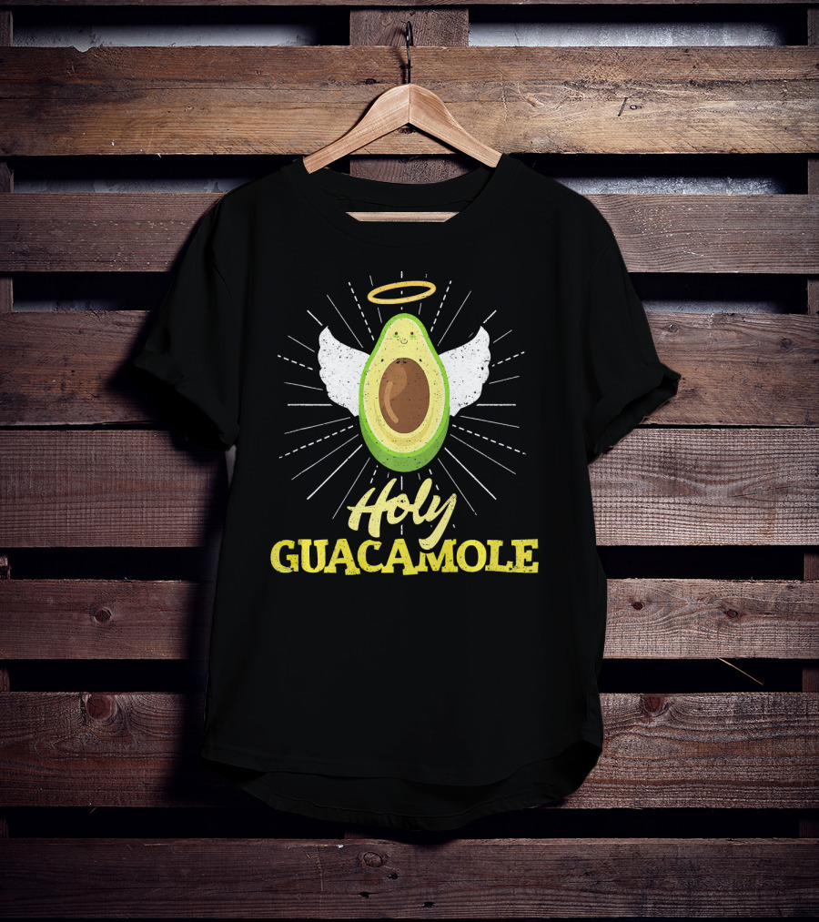 Holy Guacamole Angel Avocado With Halo And Wings T-Shirt