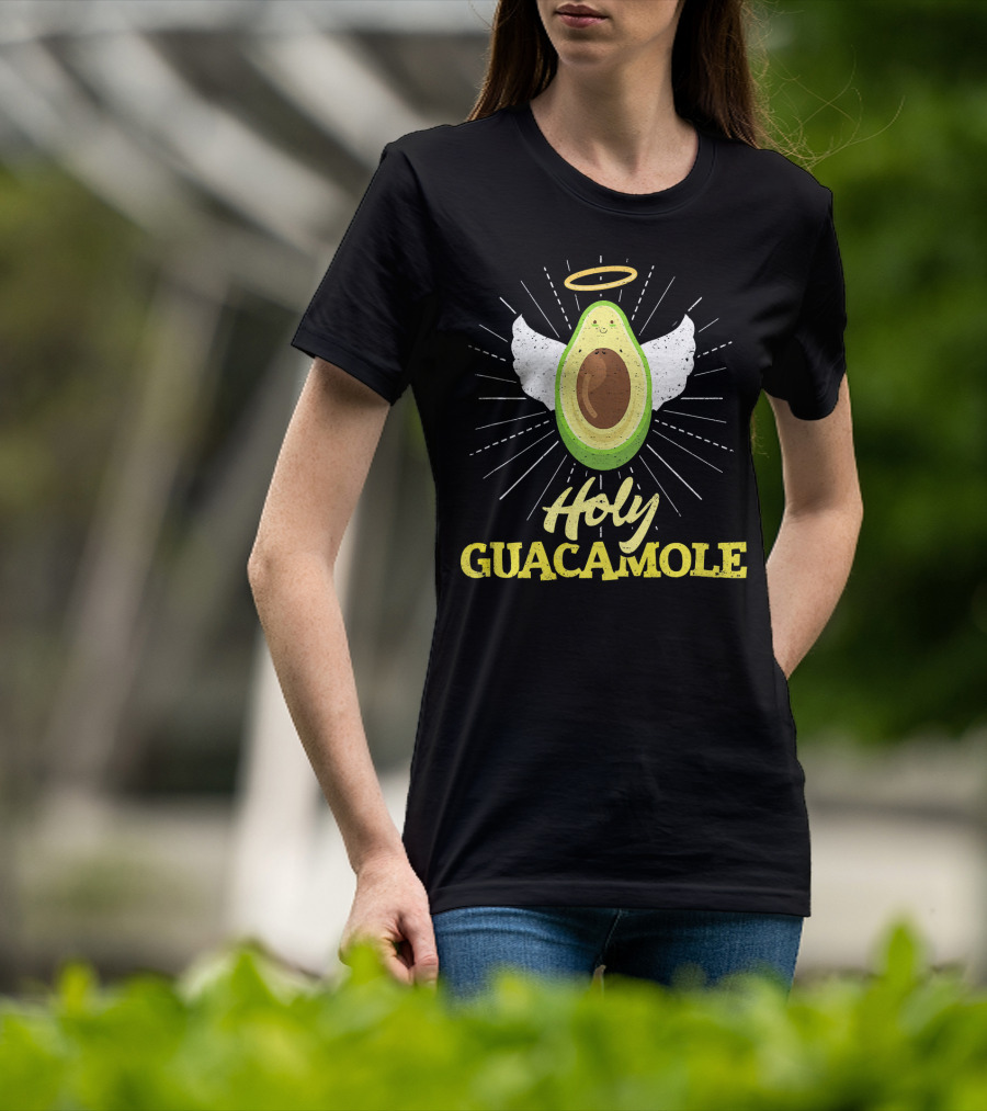 Holy Guacamole Angel Avocado With Halo And Wings T-Shirt