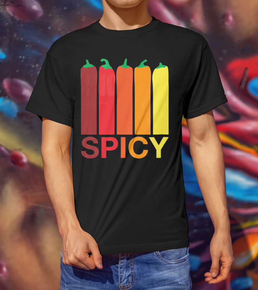 Hannah Hart Spicy Peppers Multicolor T-Shirt