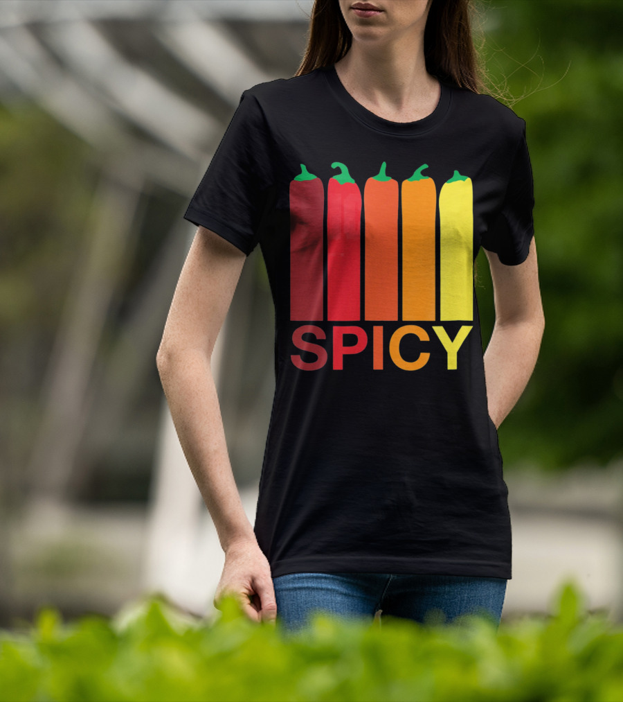 Hannah Hart Spicy Peppers Multicolor T-Shirt