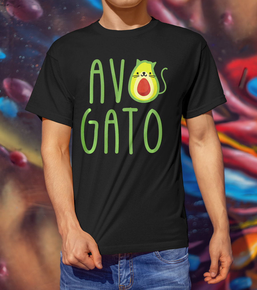 Funny Avogato Cat Cute Guacamole Avocado T-Shirt