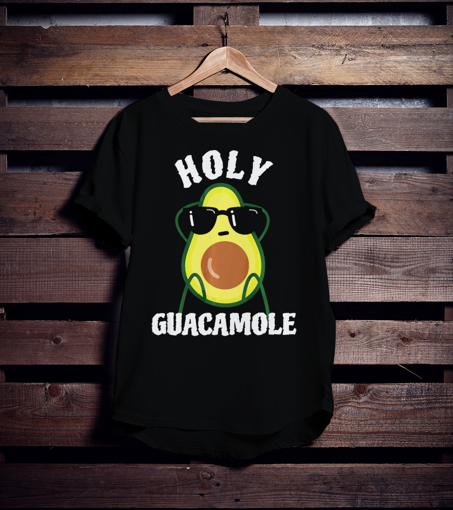 HOLY GUACAMOLE Funny Avocado With Sunglasses T-Shirt